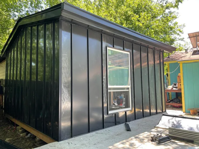 Black standing seam metal wall panels for Metal Roof Installation in Bucyrus