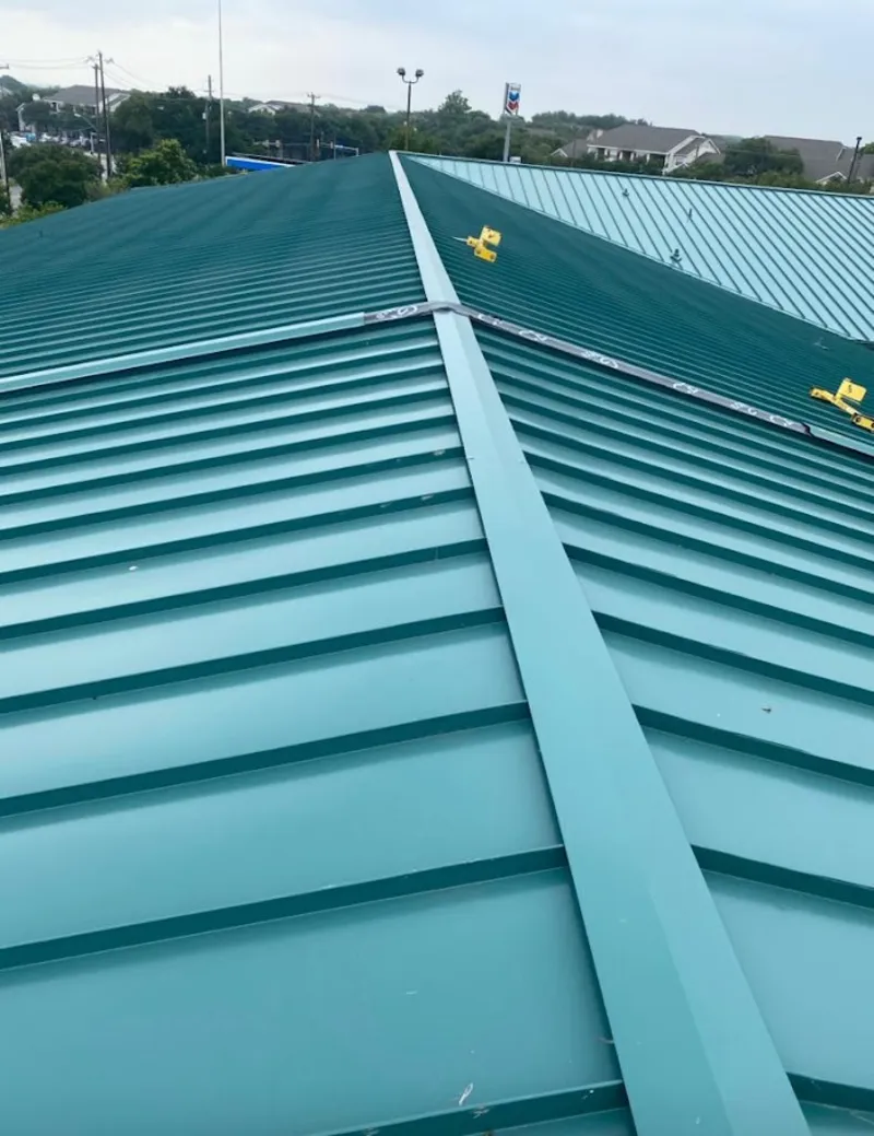 Green commercial metal roof ridge and valley for Metal Roof Repair in Bucyrus